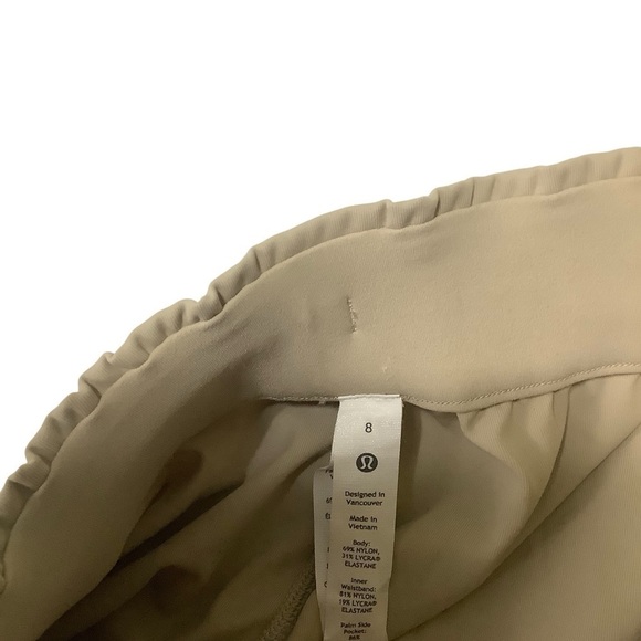 Lululemon Stretch High Rise Crop Pants 23" Sz 8 Trench Tan - Picture 6 of 15